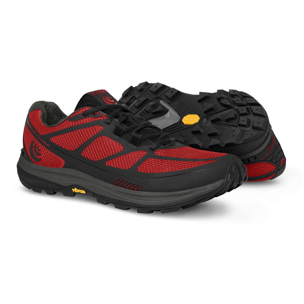 Vibram Sole Topo Athletic Terraventure 2 Erkek Koşu Ayakkabısı Siyah/Kırmızı,KV4739512